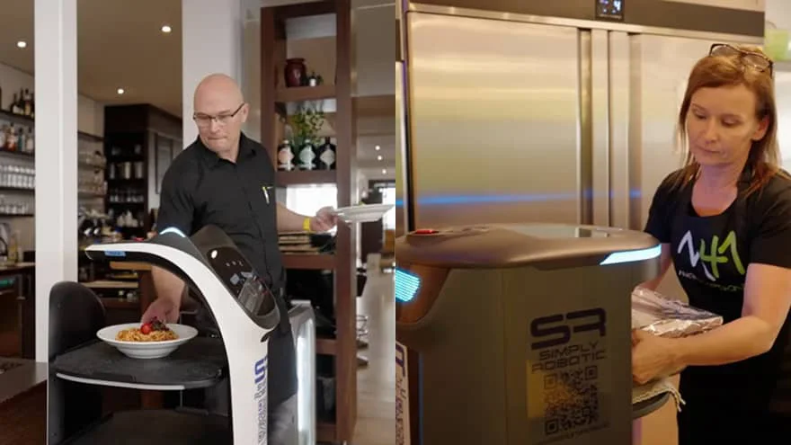 hotel staff using robots