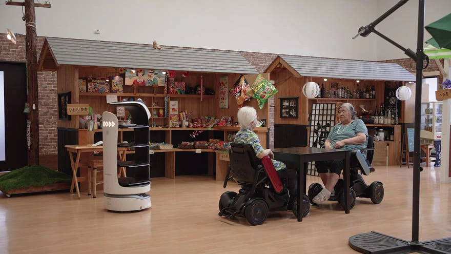 senior living robots and patients