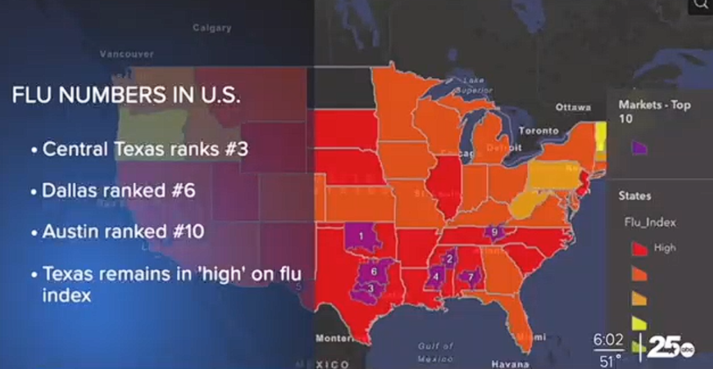 map of flu season stats